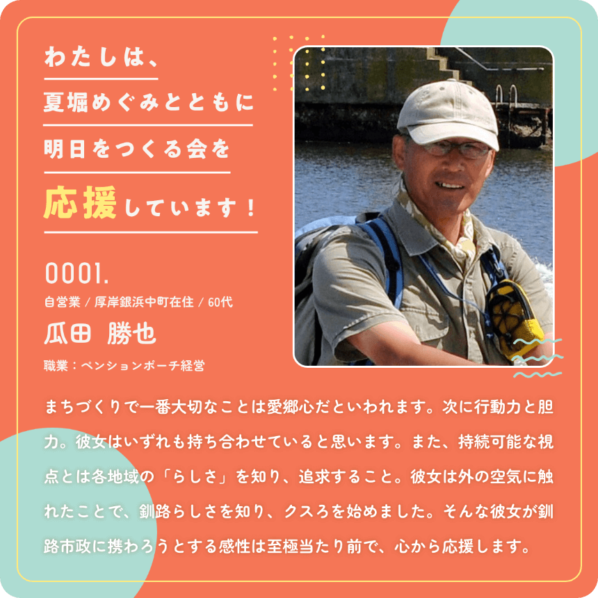 瓜田 勝也さんからの応援メッセージ